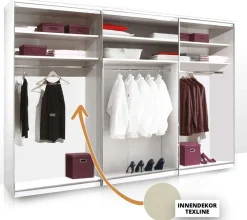 Discount Sonate Como Kleiderschrank mit Spiegel B336 cm Schwebebetürenschränke
