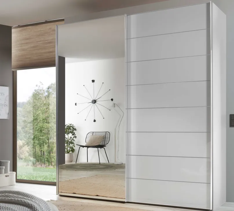 Best Sonate Como Kleiderschrank mit Spiegel B188 cm Schwebebetürenschränke