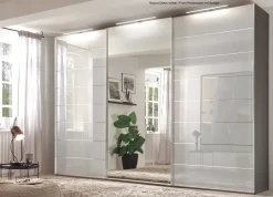New Sonate Como Schwebetürenschrank mit Spiegel B249 cm Schwebebetürenschränke