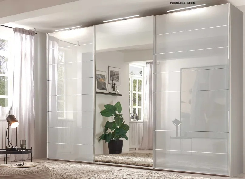 New Sonate Como Schwebetürenschrank mit Spiegel B249 cm Schwebebetürenschränke