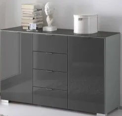 Sonate Kommode mit Glas Kombikommode