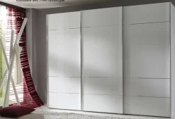 Discount Sonate Lucca Kleiderschrank Glasfront B280 cm Schwebebetürenschränke