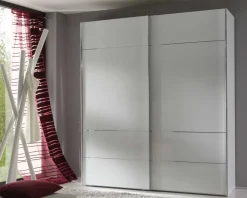 Sonate Lucca Kleiderschrank Glastüren B188 cm Schwebebetürenschränke