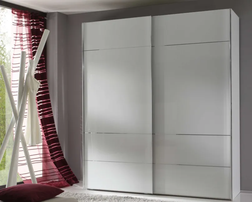 Sonate Lucca Kleiderschrank mit Glastüren B167 cm Schwebebetürenschränke