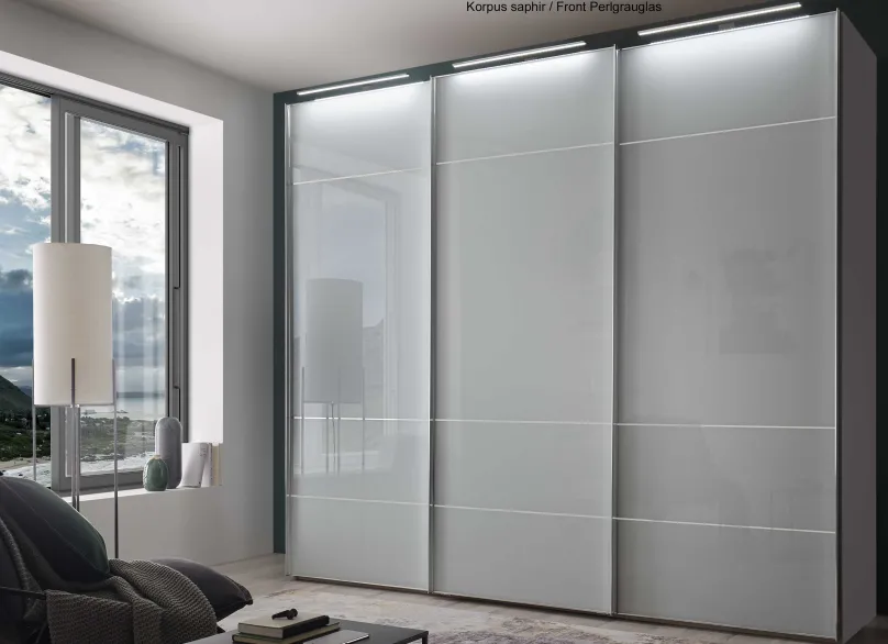 Online Sonate Lucca Schrank mit Glastüren B336 cm Schwebebetürenschränke