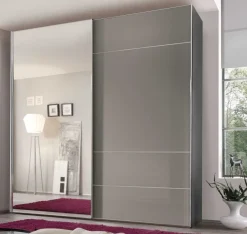 Hot Sonate Lucca Schrank mit Spiegel B188 cm Schwebebetürenschränke