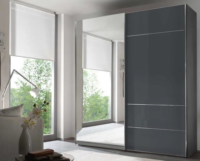 Hot Sonate Lucca Schrank mit Spiegel B188 cm Schwebebetürenschränke