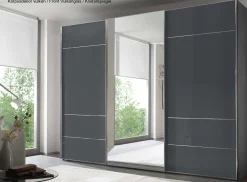 Outlet Sonate Lucca Schrank mit Spiegel B400 cm Schwebebetürenschränke