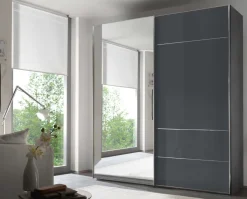 New Sonate Lucca Schwebetürenschrank mit Spiegel 200 cm breit Schwebebetürenschränke