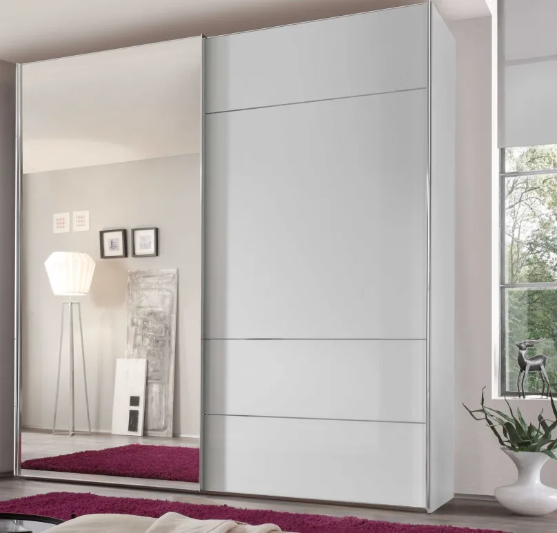 New Sonate Lucca Schwebetürenschrank mit Spiegel 200 cm breit Schwebebetürenschränke