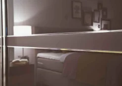 Discount Sonate Pesaro Kleiderschrank mit Glastüren B373 cm Schwebebetürenschränke