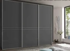 Discount Sonate Pesaro Kleiderschrank mit Glas B336 cm Schwebebetürenschränke