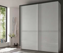 Hot Sonate Pesaro Kleiderschrank mit Glastüren B167 cm Schwebebetürenschränke