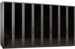 Clearance Split Kleiderschrank Glas durchsichtig Drehtürenschränke
