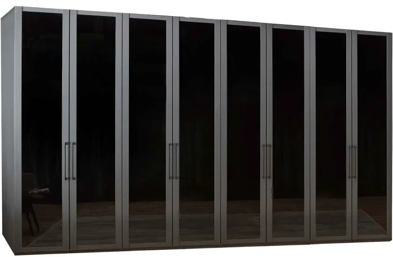 Clearance Split Kleiderschrank Glas durchsichtig Drehtürenschränke