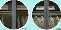 Split Kleiderschrank Parsolglas Drehtürenschränke