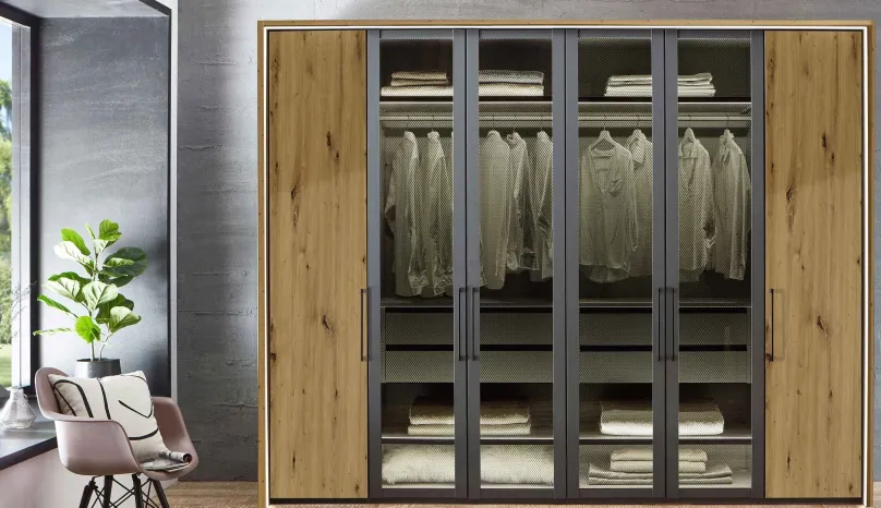 Split Kleiderschrank Parsolglas Drehtürenschränke
