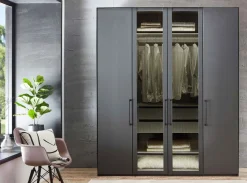 Split Kleiderschrank Parsolglas Drehtürenschränke
