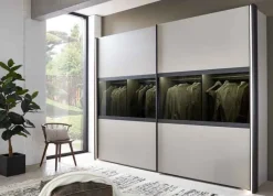 Sale Split Schwebetürenschrank grau Schwebebetürenschränke