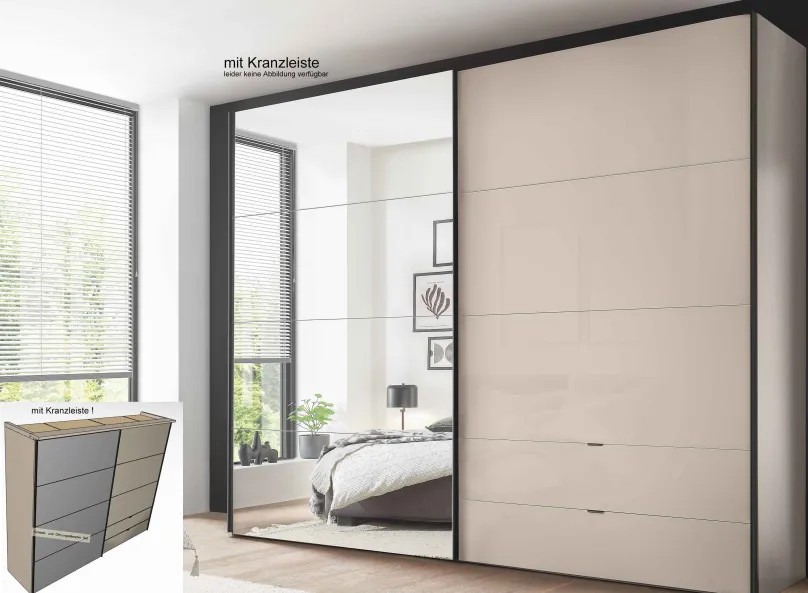 Clearance Staud Kleiderschrank beige Schwebebetürenschränke