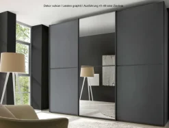New Staud Sinfonie Plus Kleiderschrank mit Spiegel Schwebebetürenschränke
