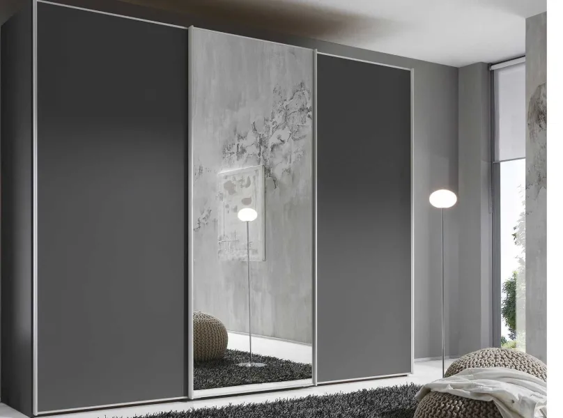 New Staud Sinfonie Plus Kleiderschrank mit Spiegel Schwebebetürenschränke
