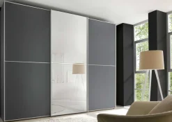 New Staud Sinfonie Plus Kleiderschrank mit Spiegel Schwebebetürenschränke