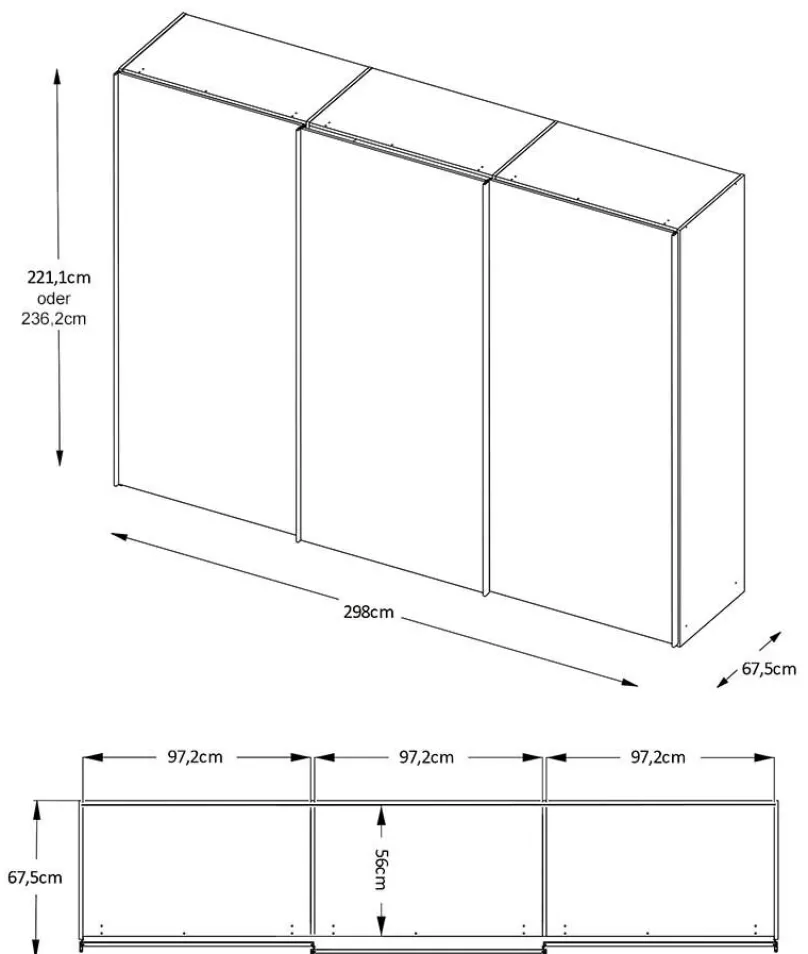 New Staud Sinfonie Plus Schwebetürenschrank Schwebebetürenschränke