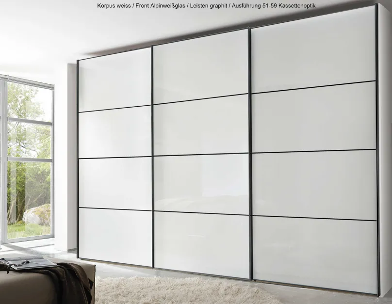 Staud Sinfonie Plus weisser Schwebetürenschrank Schwebebetürenschränke
