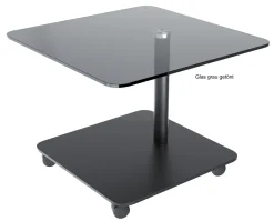 Outlet Thales Tisch mit Rollen 60x60 Beistelltische