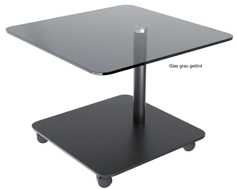 Outlet Thales Tisch mit Rollen 60x60 Beistelltische