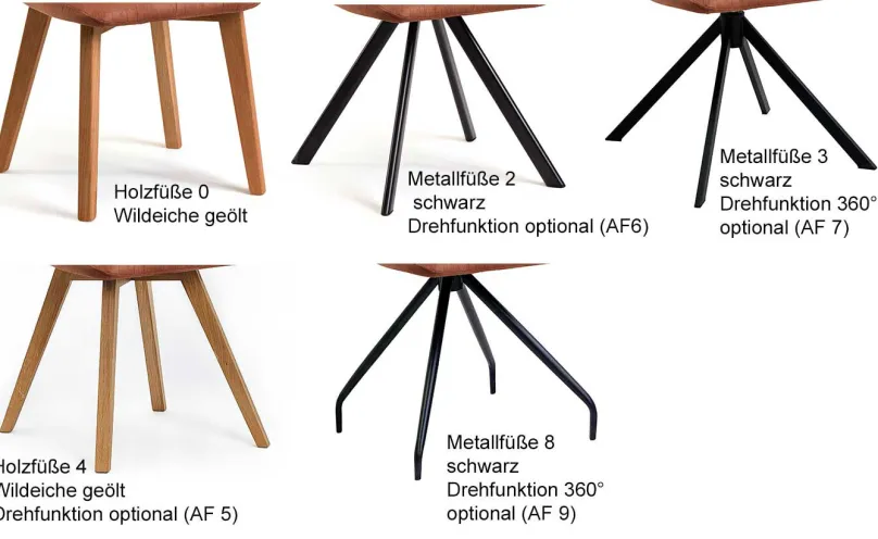 New Toma Stühle mit Holzbeinen Stühle|Polsterstühle
