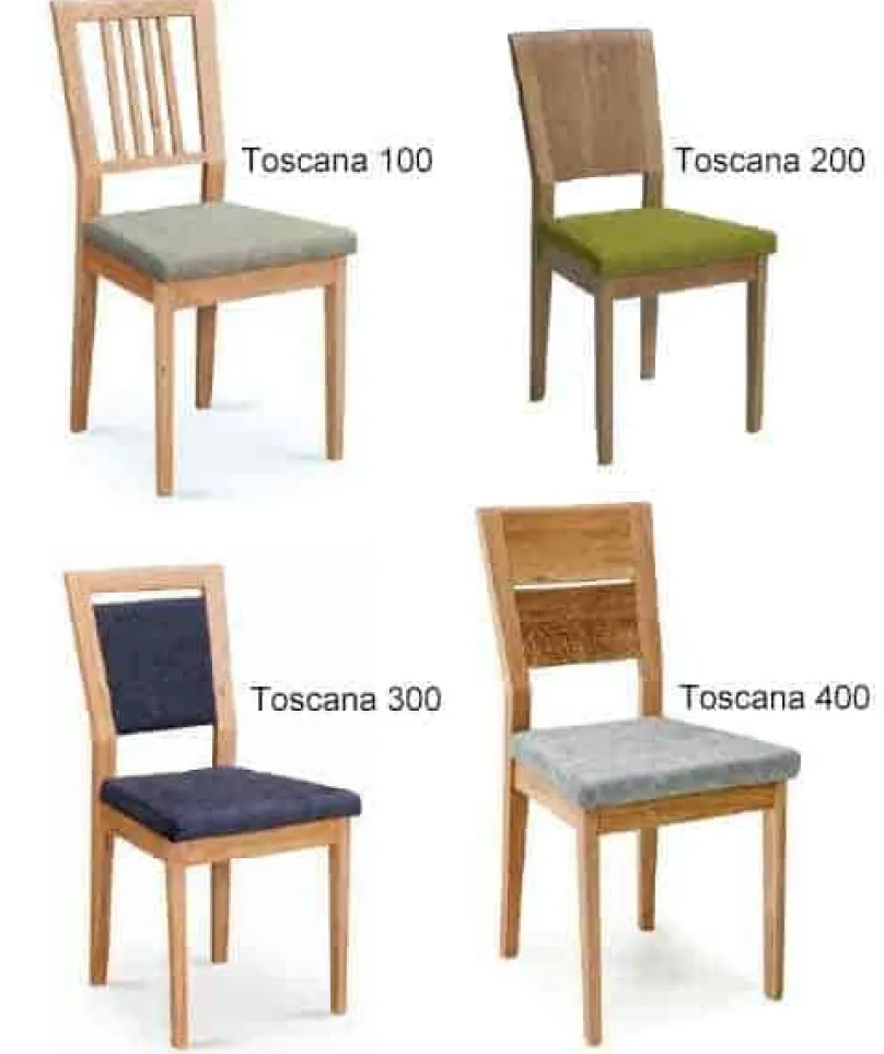 Sale Toscana Esszimmerstühle Holz mit Polster Stühle|Polsterstühle