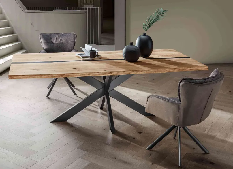 Best TPT Holztisch mit Metallgestell Esstische|Esstische