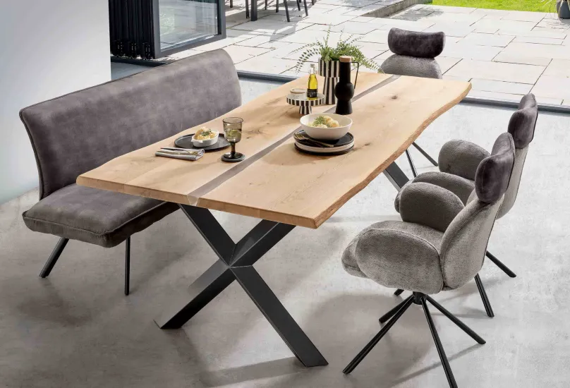 Best TPT Holztisch mit Metallgestell Esstische|Esstische