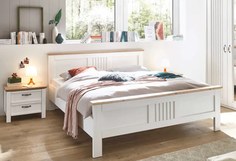 Best Trient Landhaus Bett 180x200 Klassisches Bettgestell