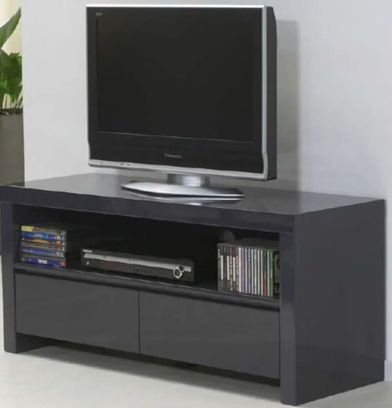 TV Sideboard weiß Hochglanz mit 2 Schubladen Tv Möbel