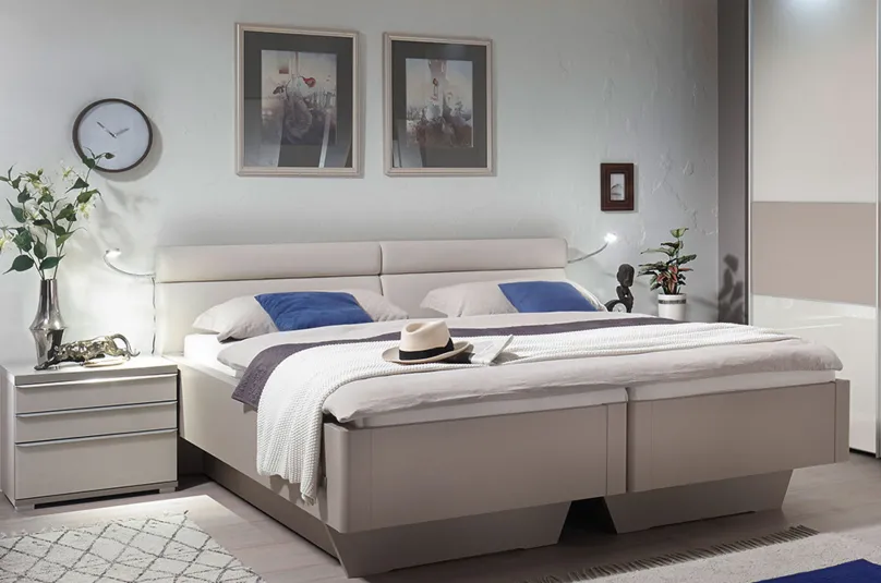 Outlet Twin Bett 180x220 cm Klassisches Bettgestell