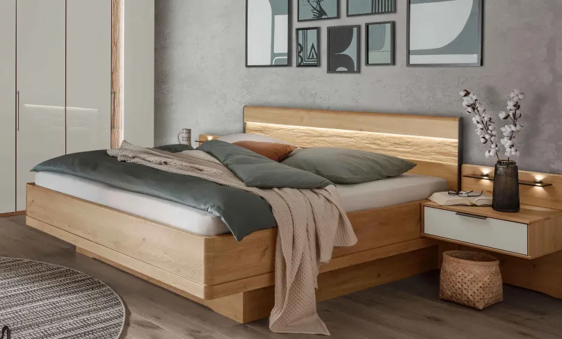 Outlet Vancouver Bett eiche Klassisches Bettgestell