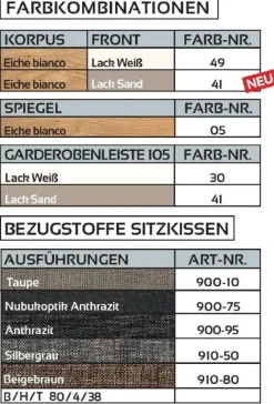 Hot V100 Garderobenbank mit Stauraum Flurkommode|Schuhschrank