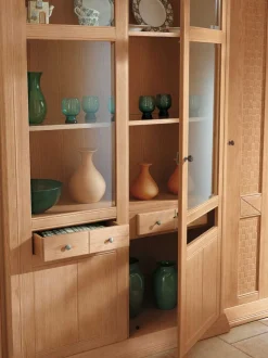 Sale Vienna Landhaus Vitrinenschrank Pinie massiv in 4 Farben Vitrinen|Vitrinenschränke