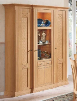 Sale Vienna Landhaus Vitrinenschrank Pinie massiv in 4 Farben Vitrinen|Vitrinenschränke