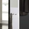 New Wandgarderobe mit Spiegel weiß Hochglanz Garderobenpaneel|Fluspiegel