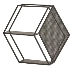 Clearance Wandregal schwarz Metall Wohnzimmeraccessoires