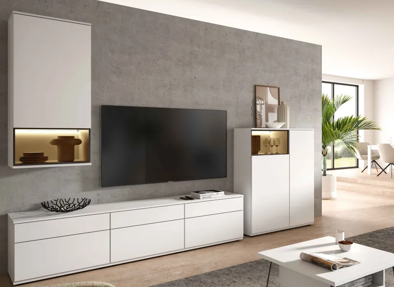 Outlet Zudar Wohnzimmerwand modern Wohnwände